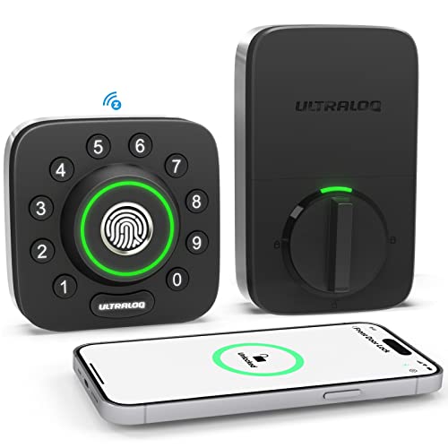 ULTRALOQ World's First Z-Wave Smart Lock with Fingerprint ID, Works with Z-Wave Plus, Home Assistant, Compatible with SmartThings, Hubitat and More, ANSI Grade 1 Certified - U-Bolt Pro Z-Wave
